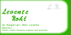 levente mohl business card